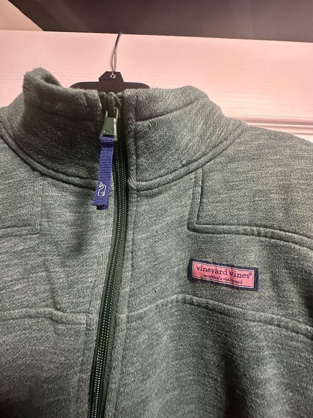 Vineyard Vines women’s Heather Green Quarter -Zip Jacket